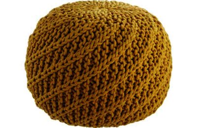 Habitat Knot Mustard Knitted Round Pouf Footstool Habitat Knot Mustard Knitted Round Pouf Footstool